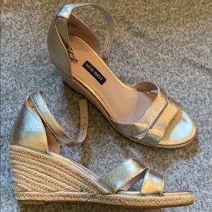 NINE WEST jabrina espadrille wedge sandal, size: 8